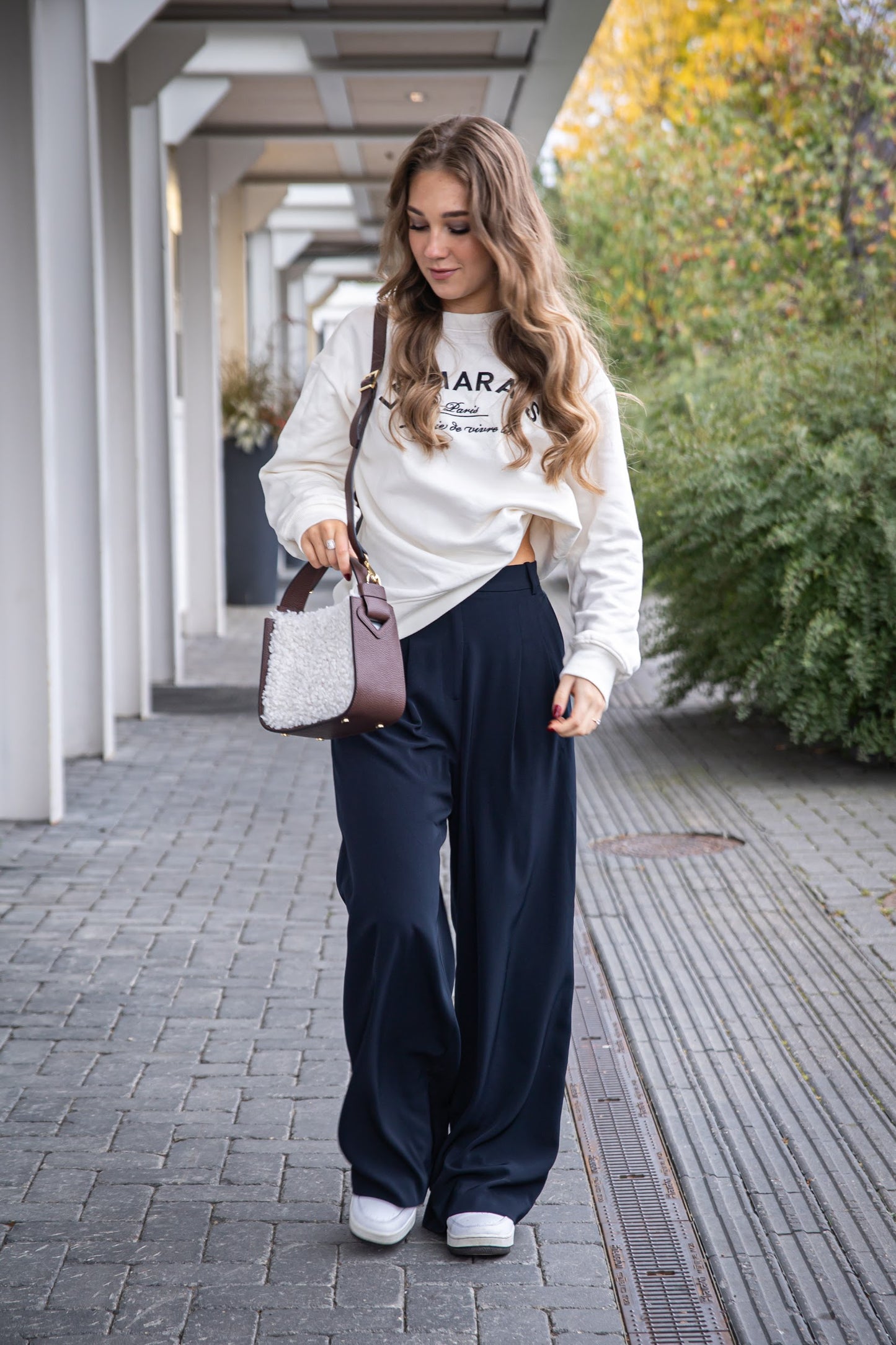 BORSA THEA IN PELLE E TEDDY SINTETICA CAMEL