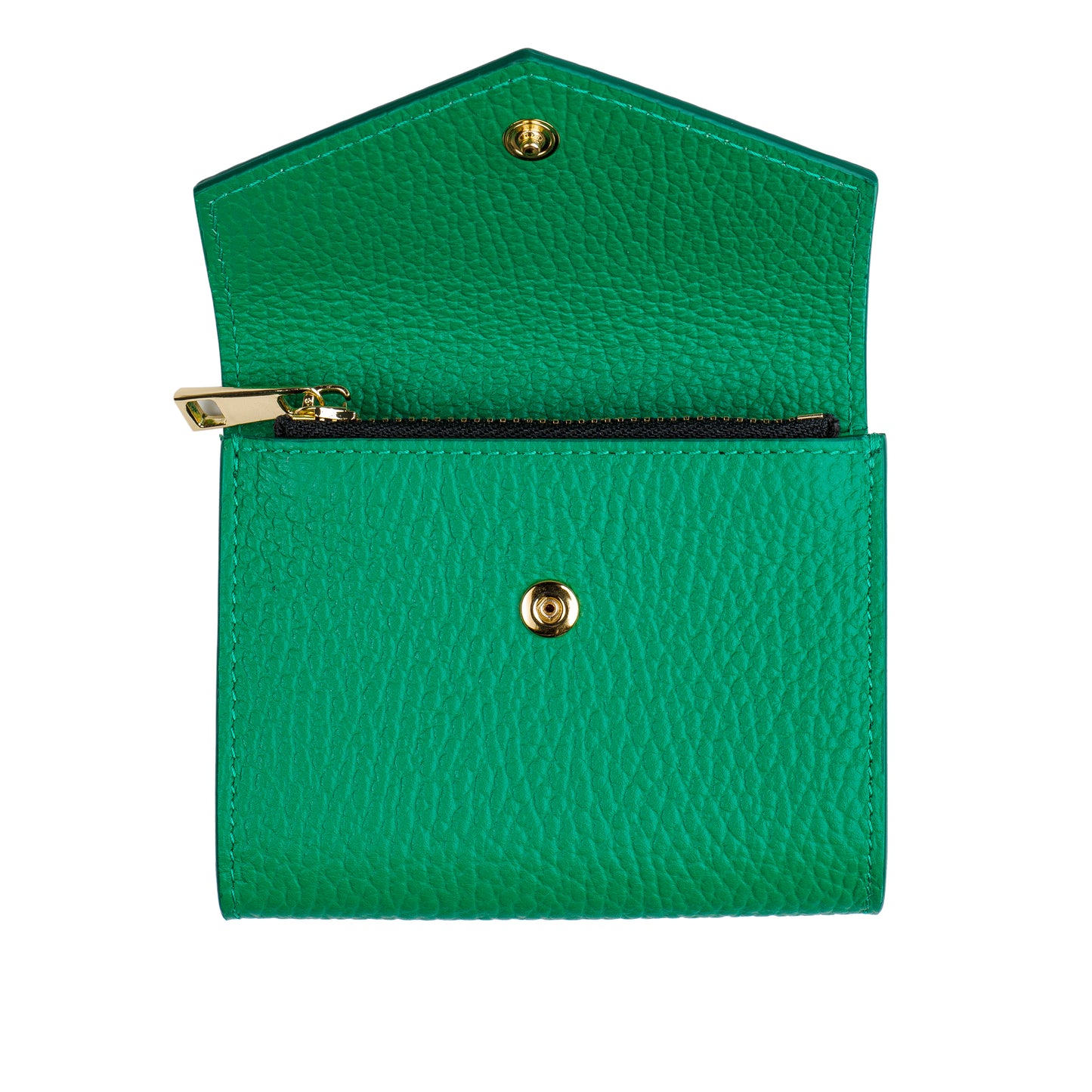 PORTACARTE IRIS IN VERA PELLE VERDE