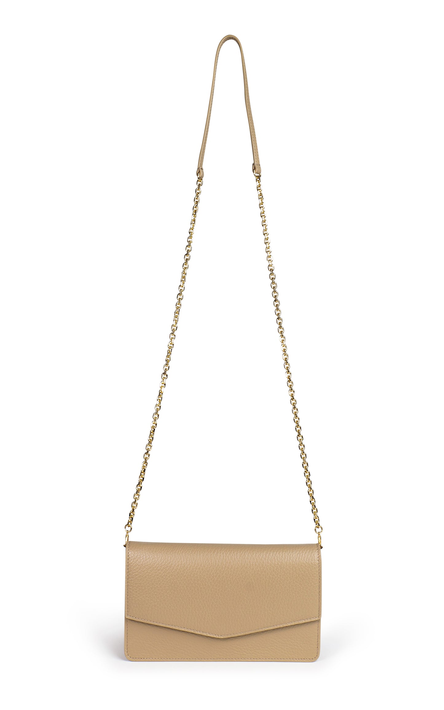 BORSA KETTY IN VERA PELLE TAUPE