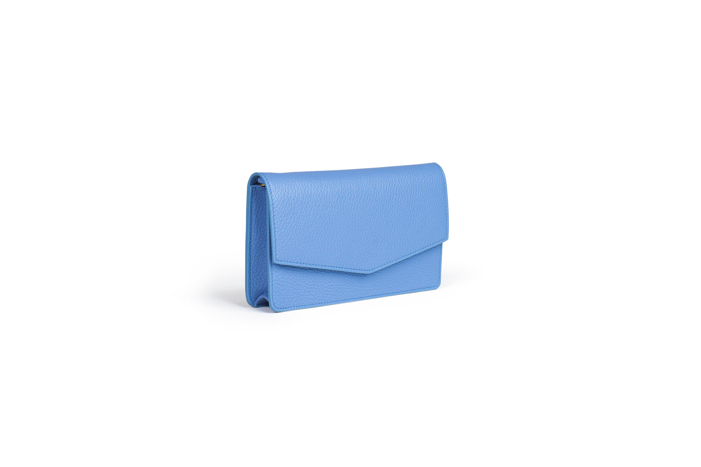 BORSA KETTY IN VERA PELLE AZZURRO