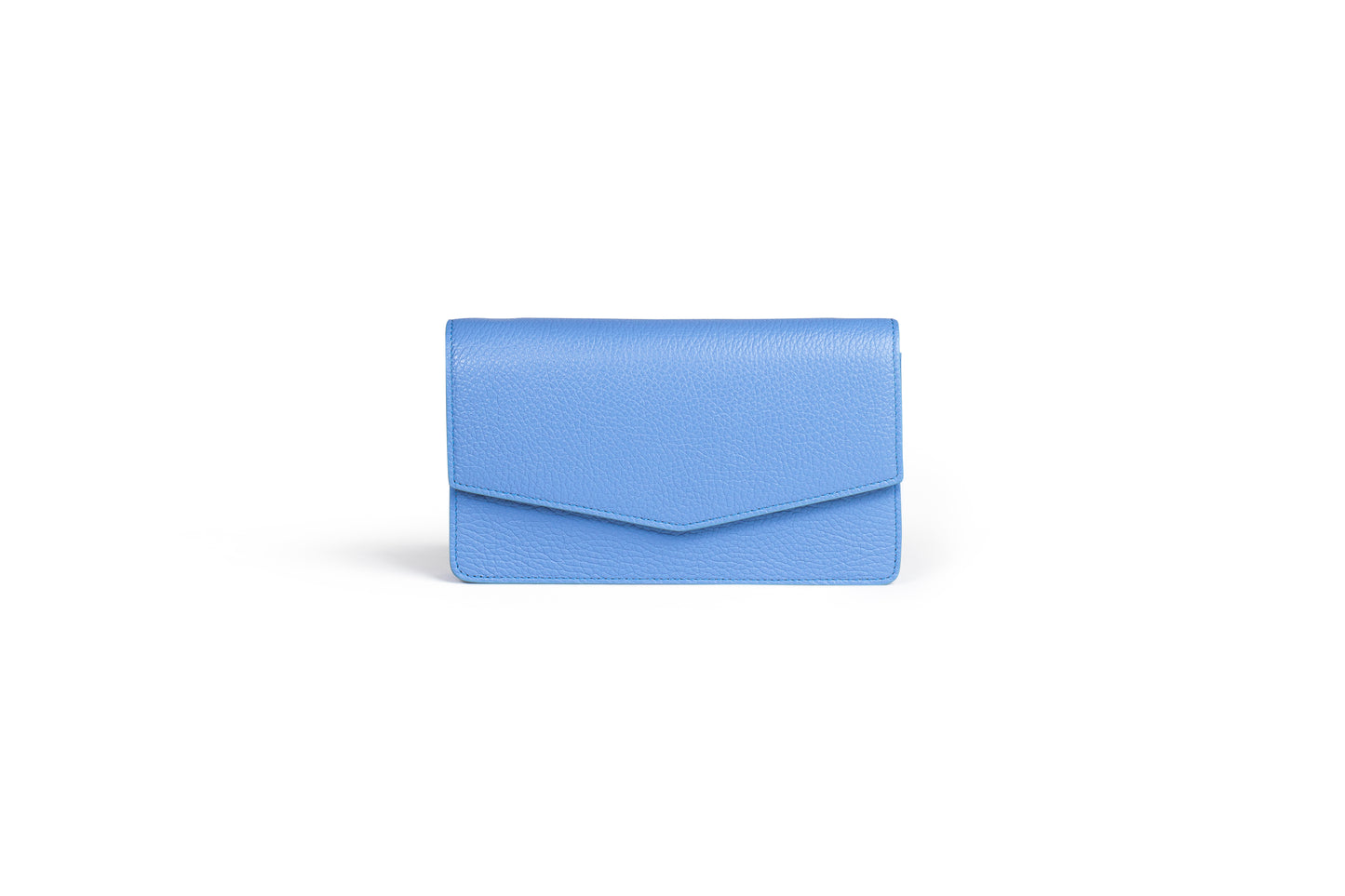 BORSA KETTY IN VERA PELLE AZZURRO