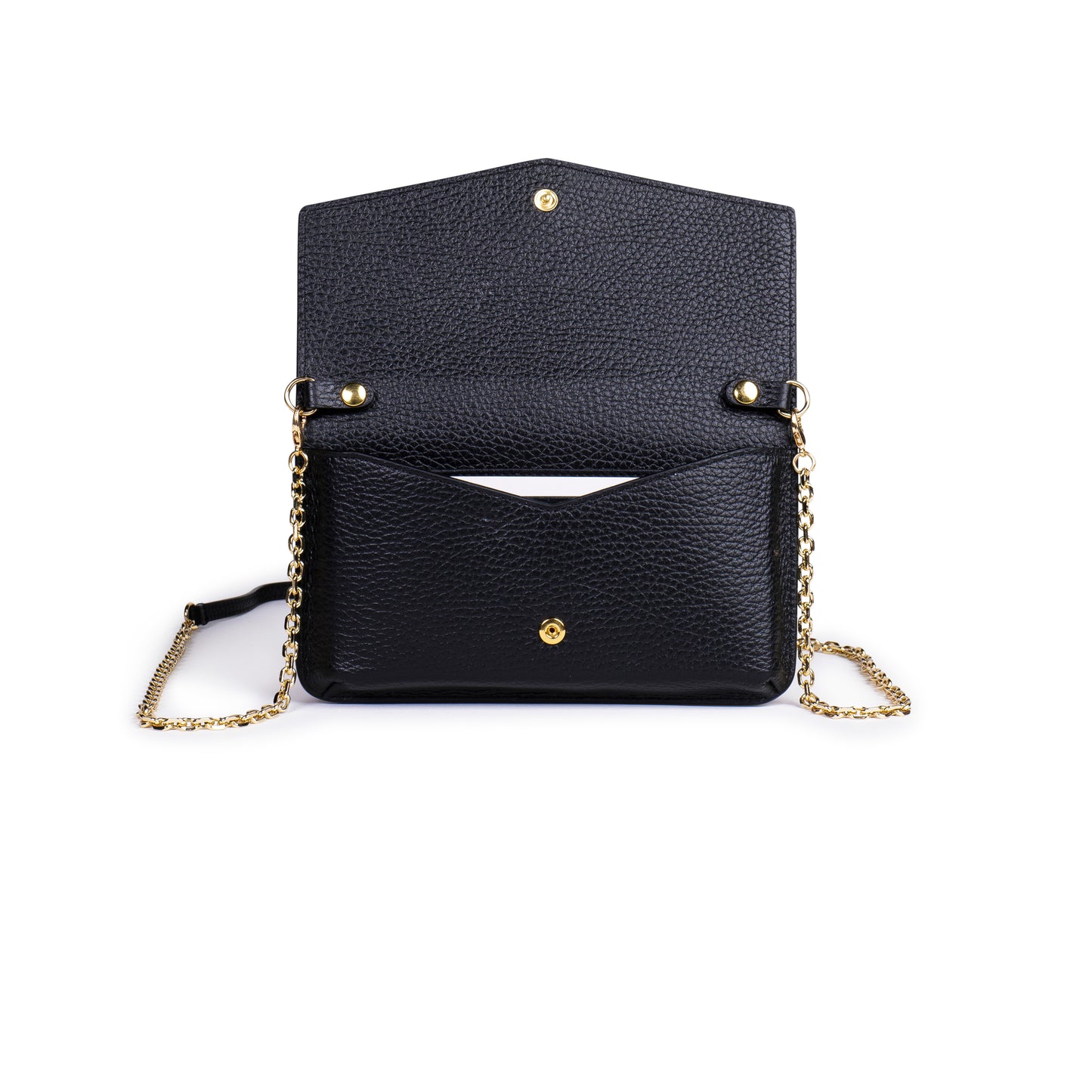 BORSA KYLIE IN VERA PELLE NERO