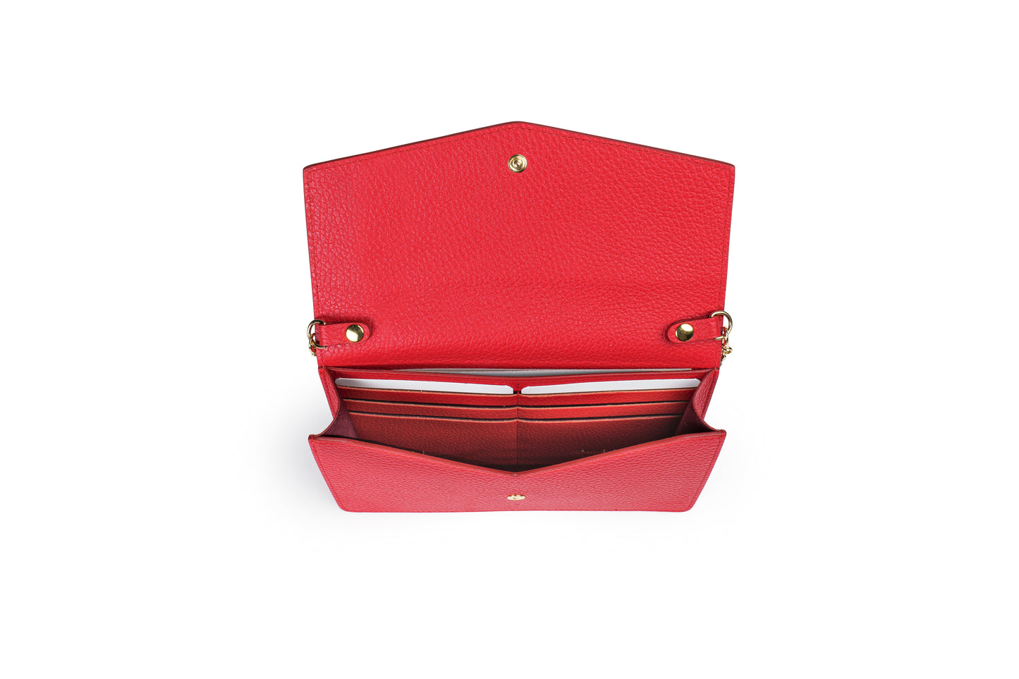 BORSA KETTY IN VERA PELLE ROSSO