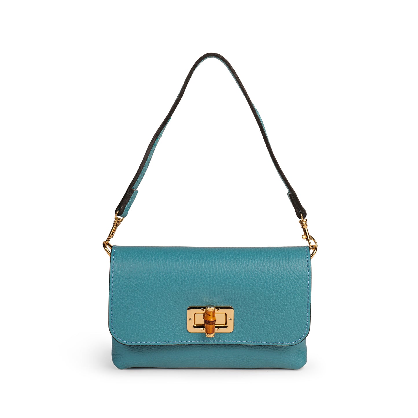 BORSA VICKY IN VERA PELLE TURCHESE