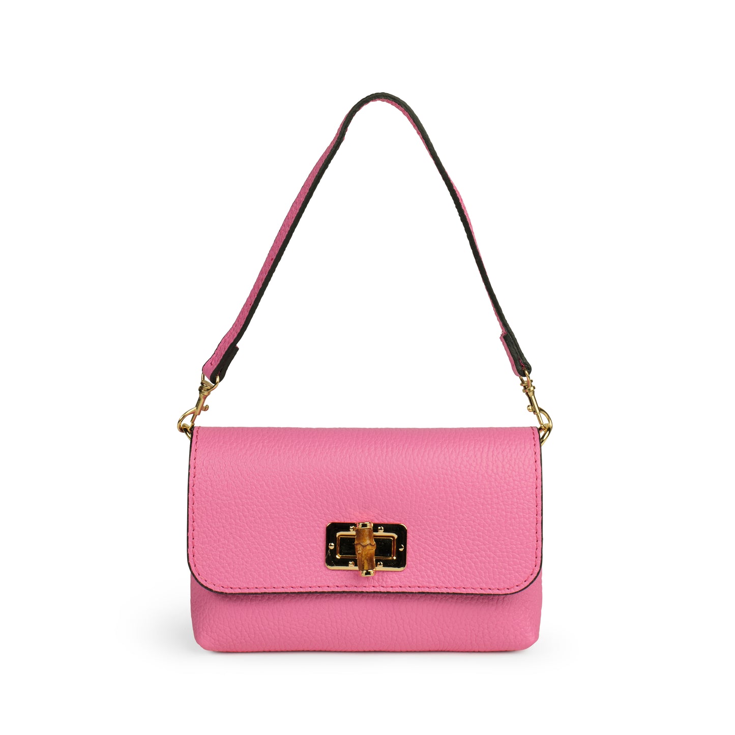 BORSA VICKY IN VERA PELLE ROSA BUBBLE