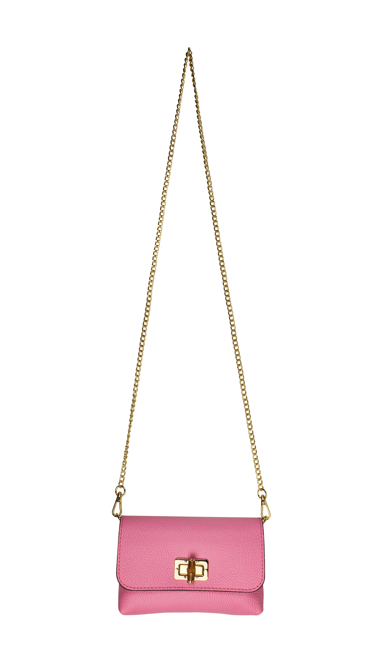 BORSA VICKY IN VERA PELLE ROSA BUBBLE