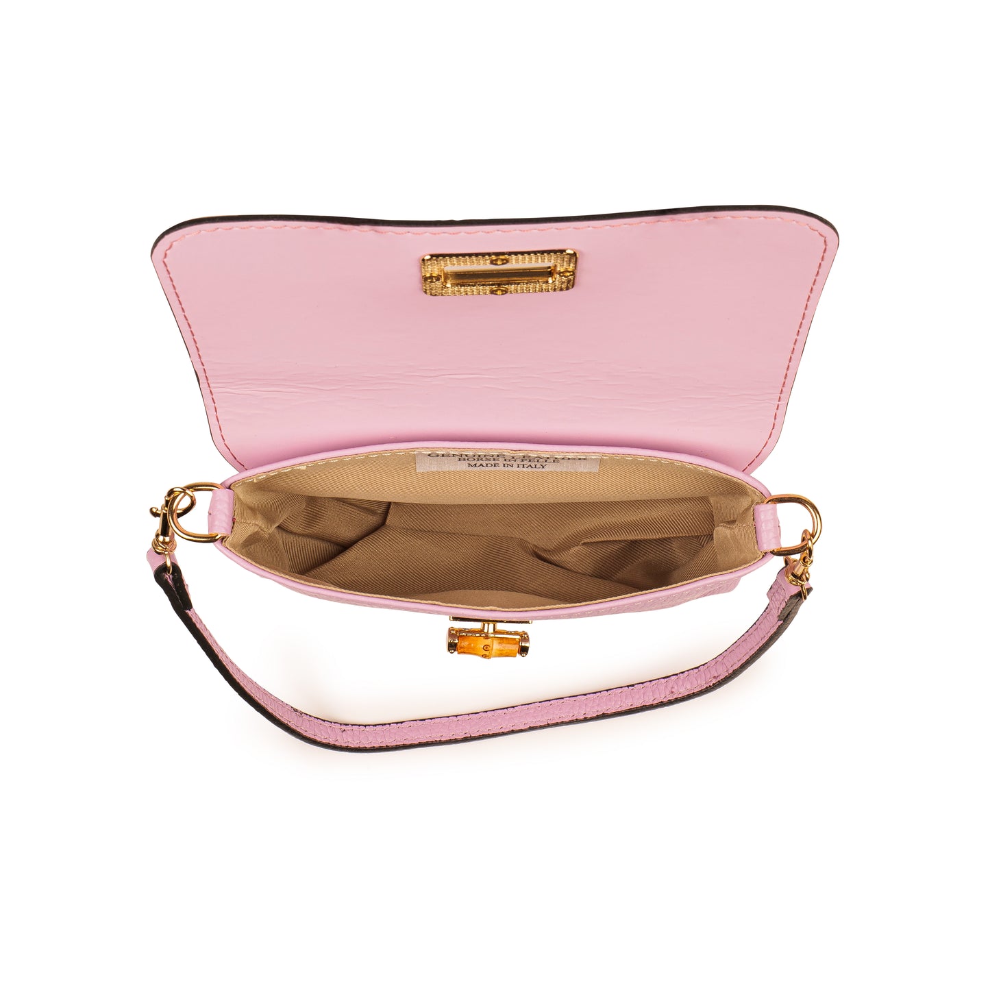 BORSA VICKY IN VERA PELLE ROSA BUBBLE