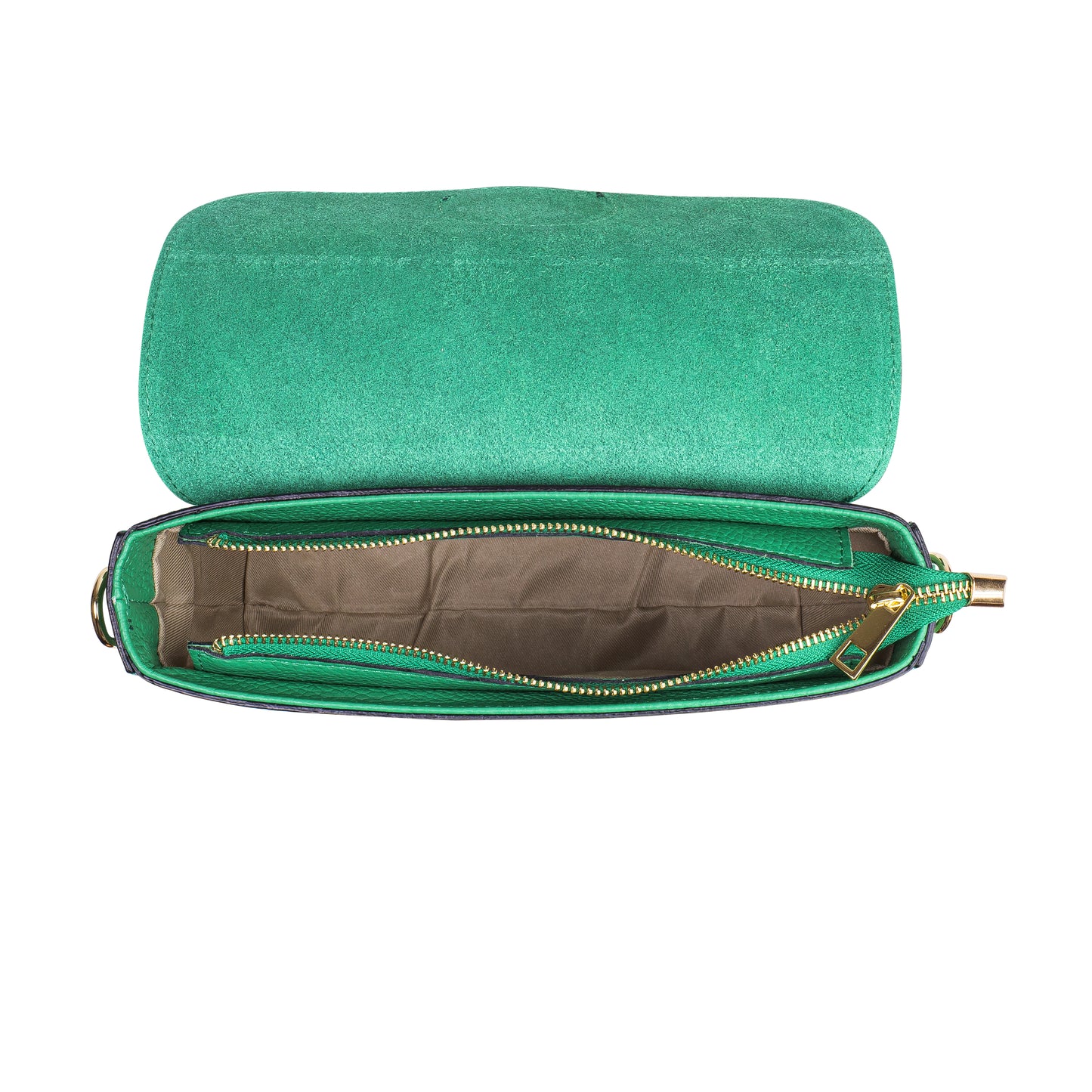 BORSA GRACE IN VERA PELLE VERDE