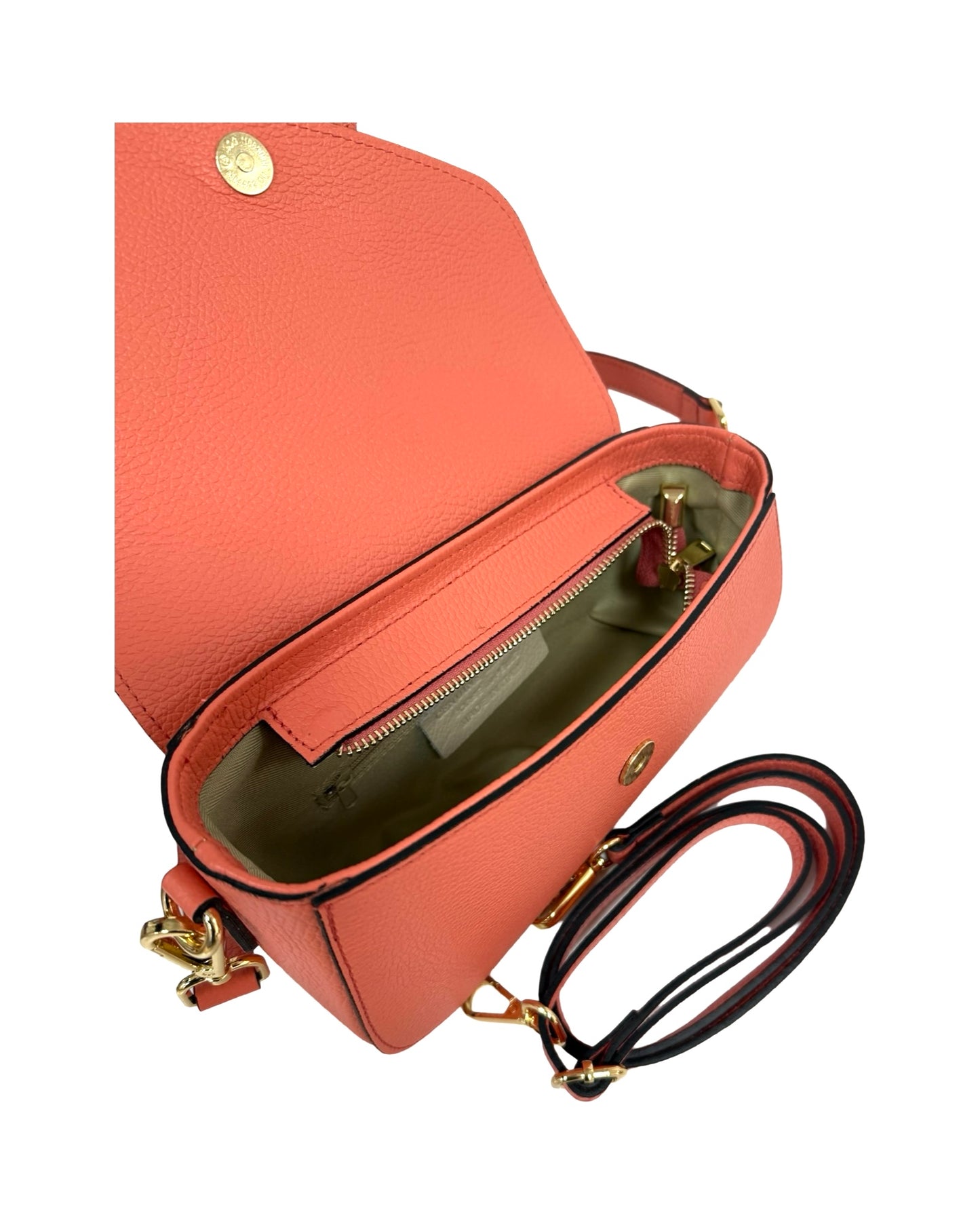 BORSA LAYLA VERA PELLE ROSA SALMONE