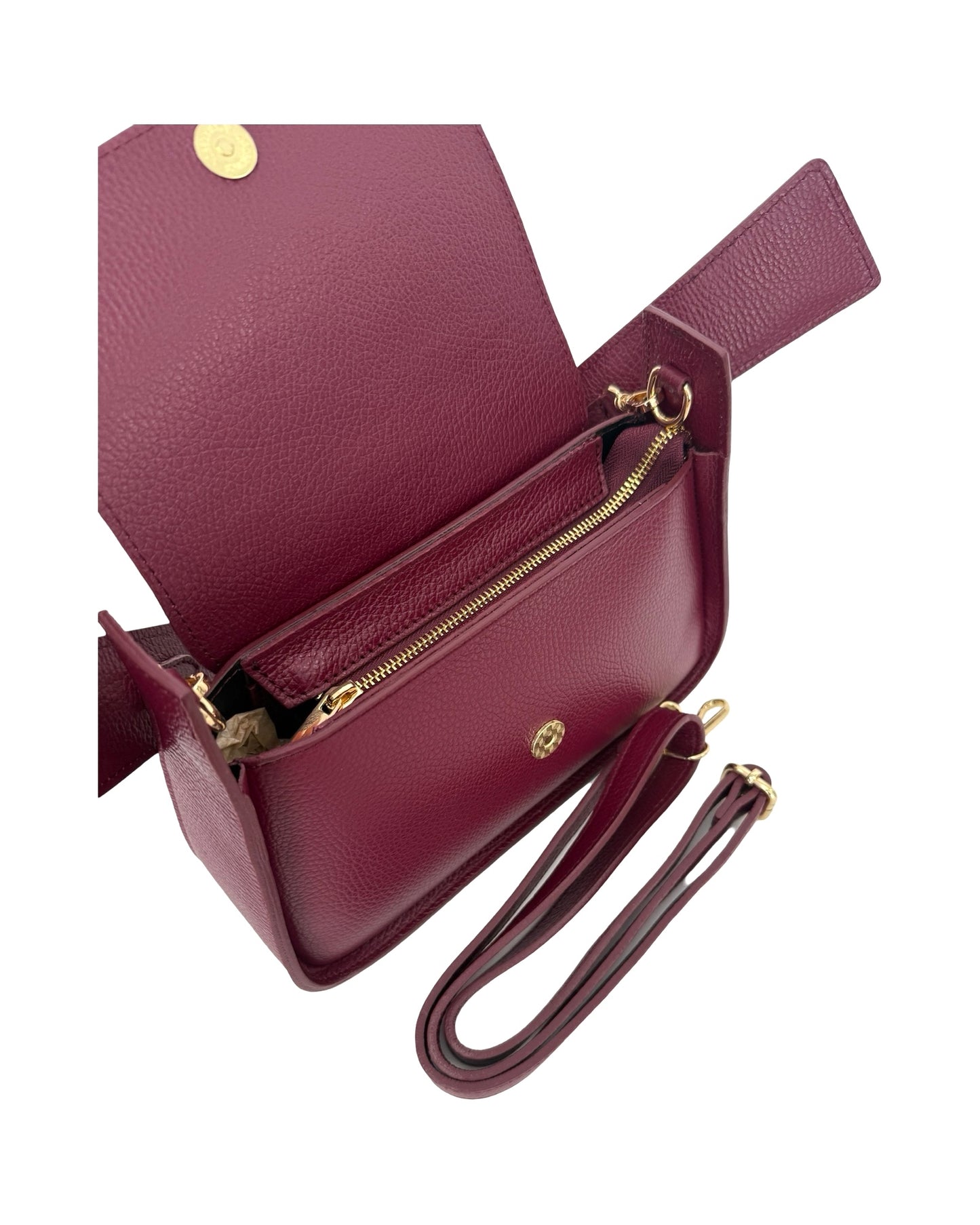 BORSA OLIVIA IN PELLE BORDEAUX