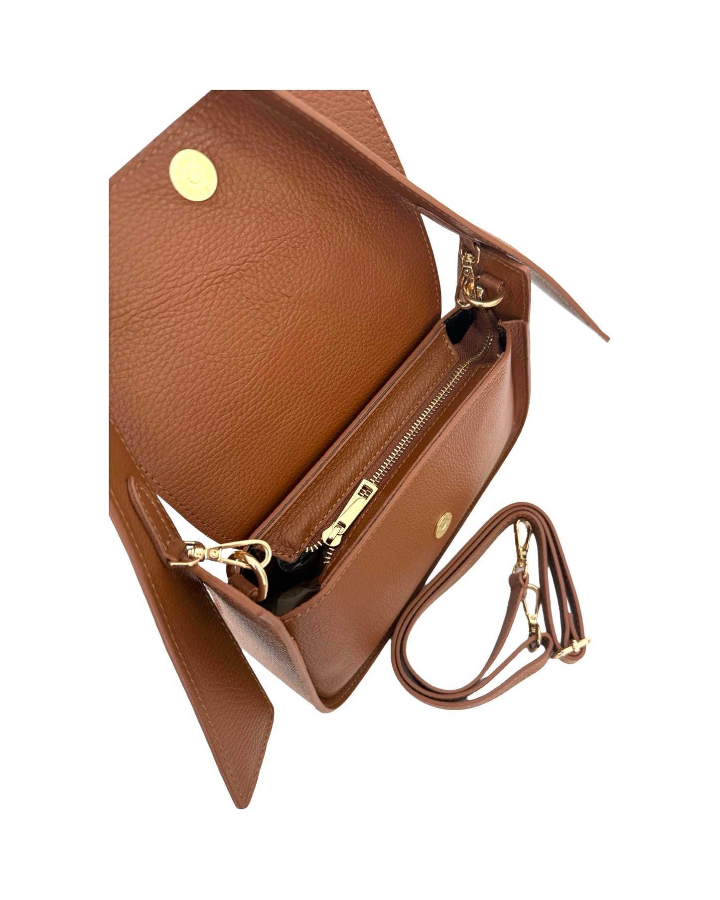 BORSA OLIVIA IN PELLE CUOIO