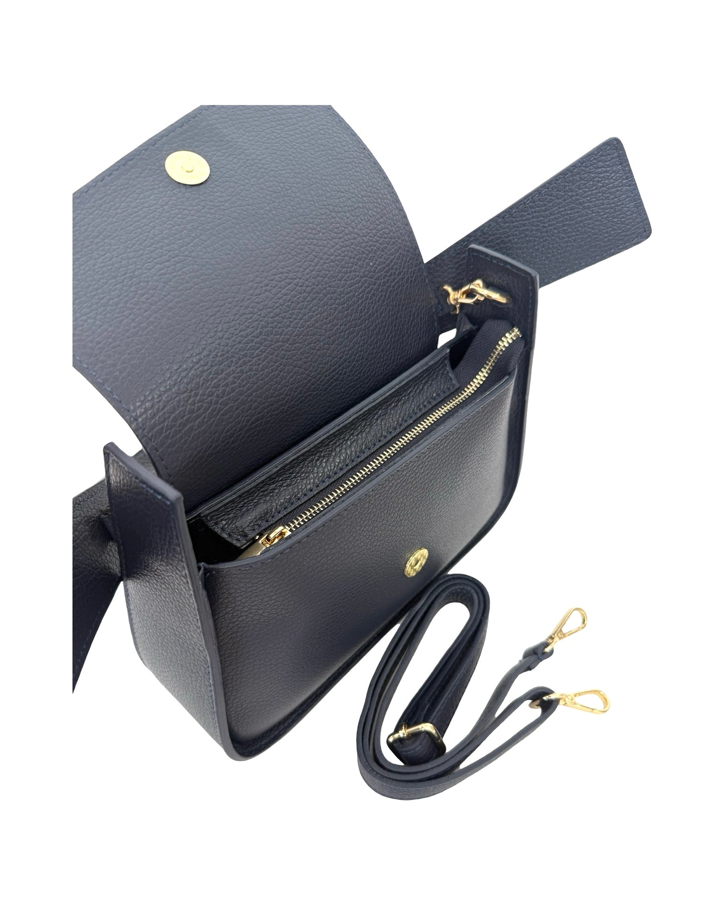 BORSA OLIVIA IN PELLE BLU NAVY