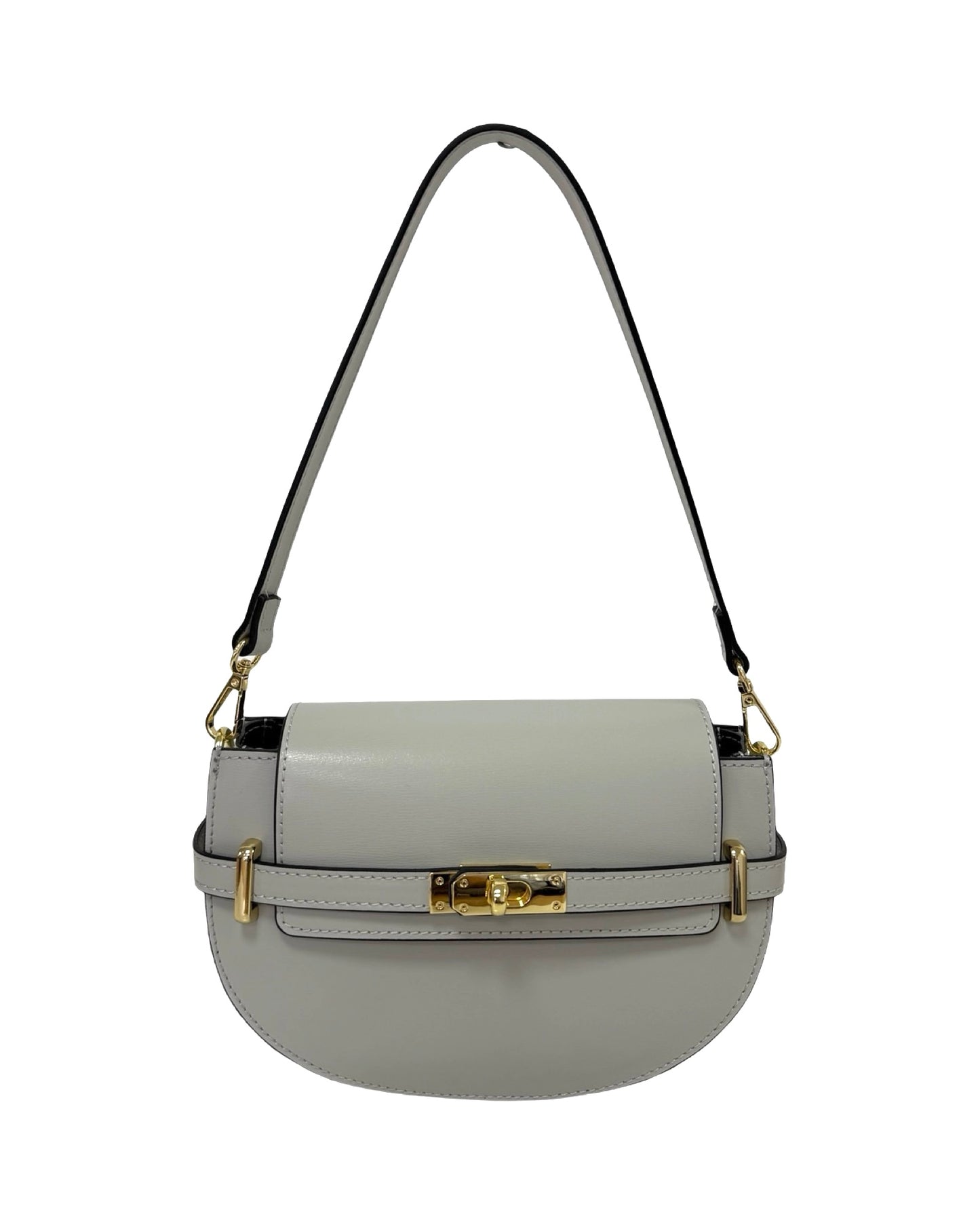 BORSA LEXY VERA PELLE GRIGIO