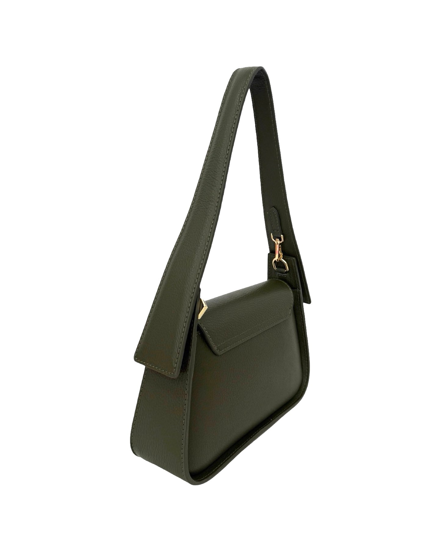 BORSA OLIVIA IN PELLE VERDE OLIVA