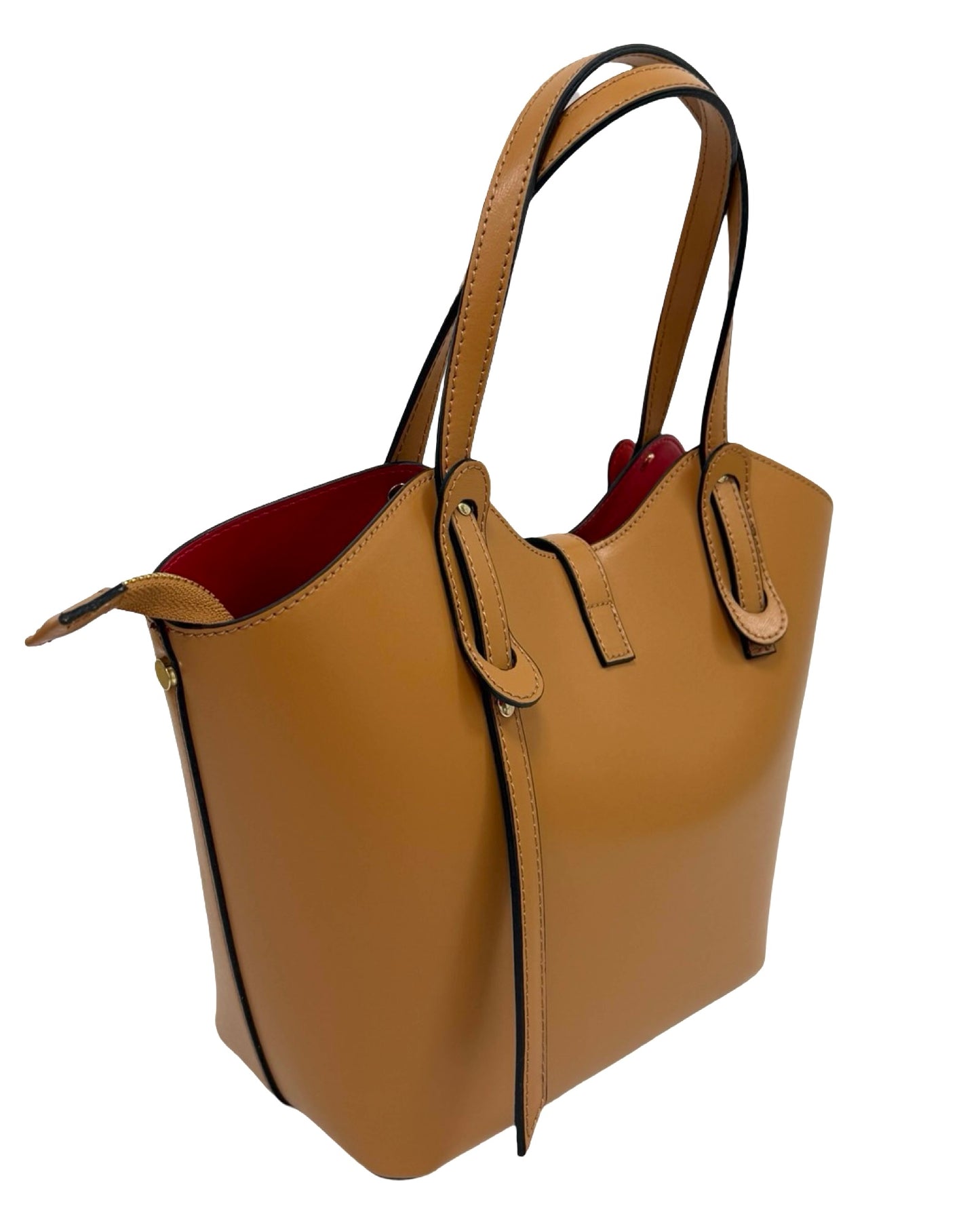 BORSA LEA VERA PELLE CUOIO
