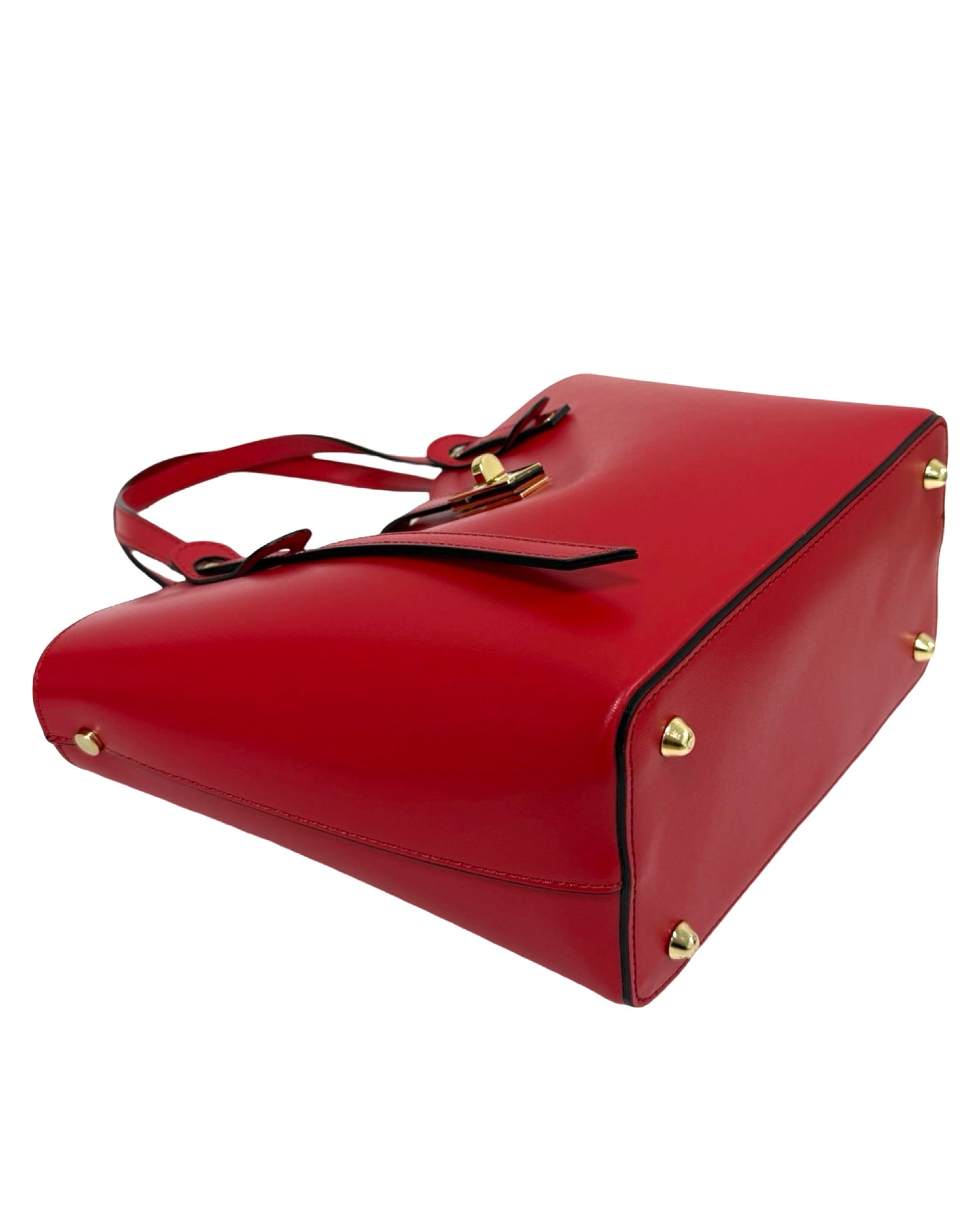 BORSA LEA VERA PELLE ROSSA