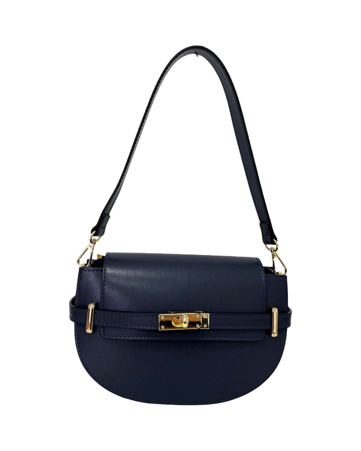 BORSA LEXY VERA PELLE BLU NAVY