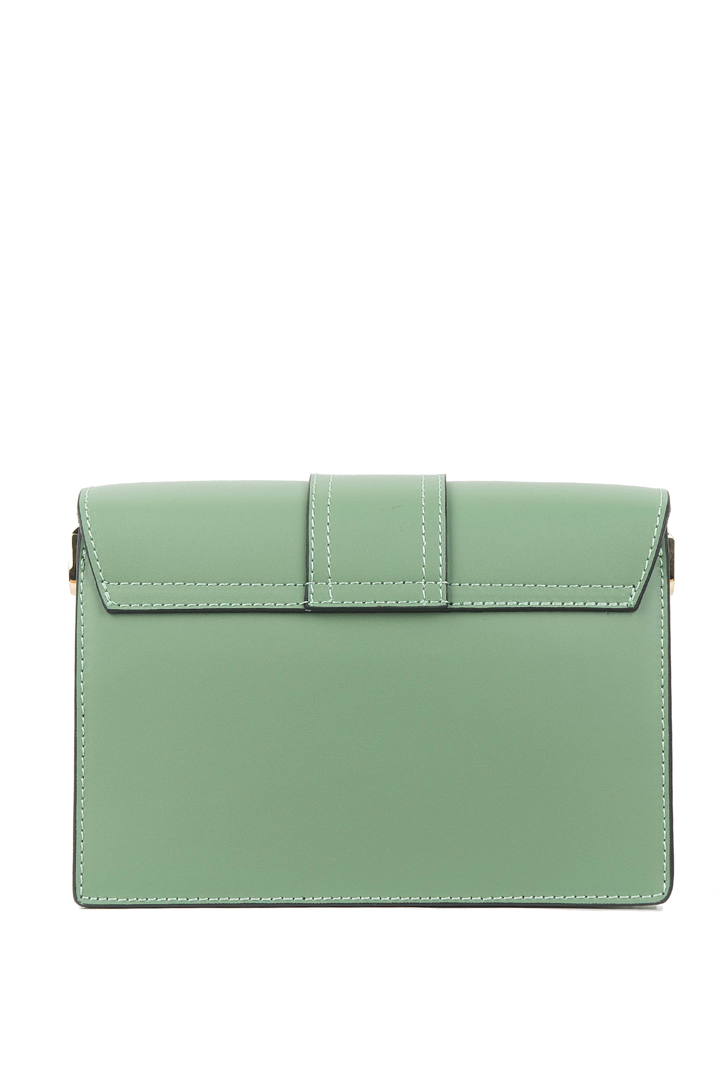 BORSA IVY IN PELLE SPAZZOLATA VERDE MENTA