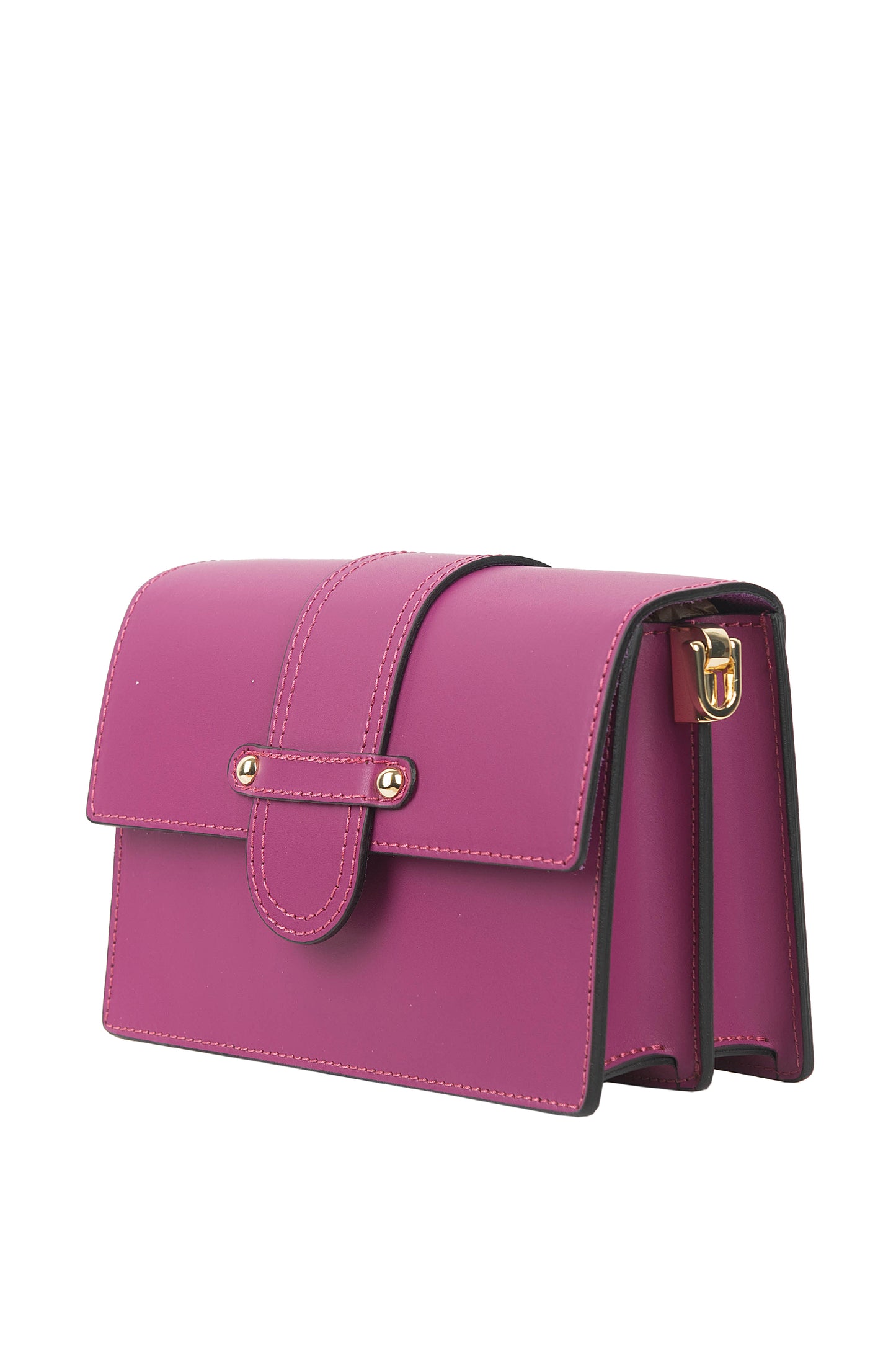 BORSA IVY IN PELLE SPAZZOLATA MAGENTA