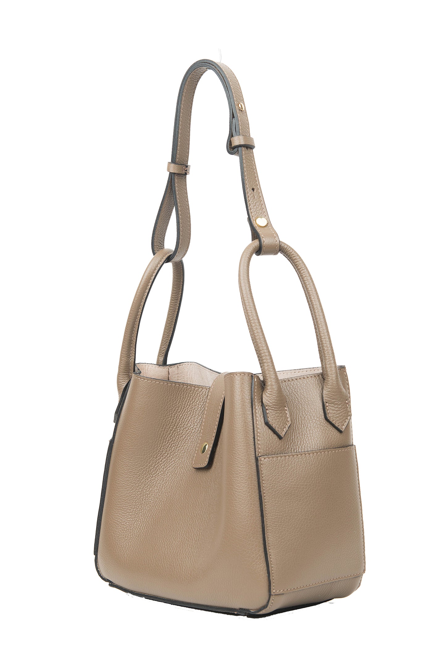 BORSA ZOE IN PELLE TAUPE