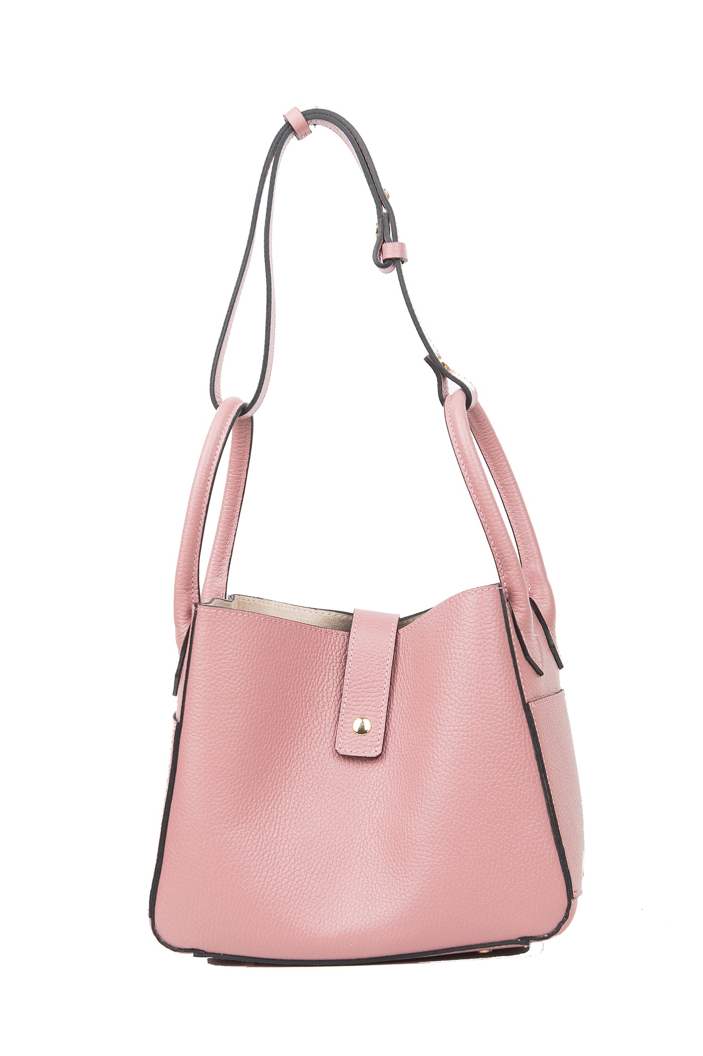 BORSA ZOE IN PELLE ROSA CARNE