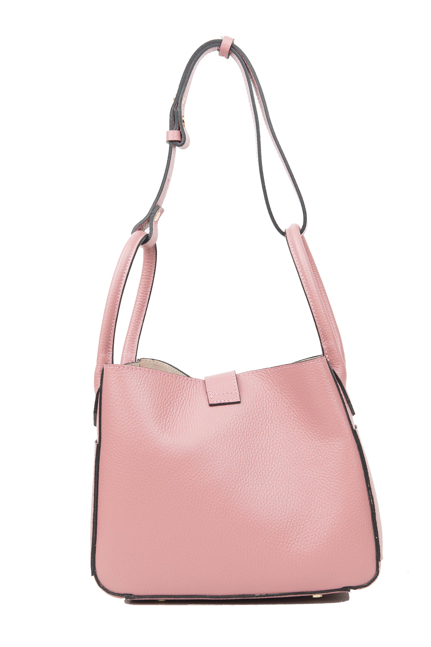 BORSA ZOE IN PELLE ROSA CARNE