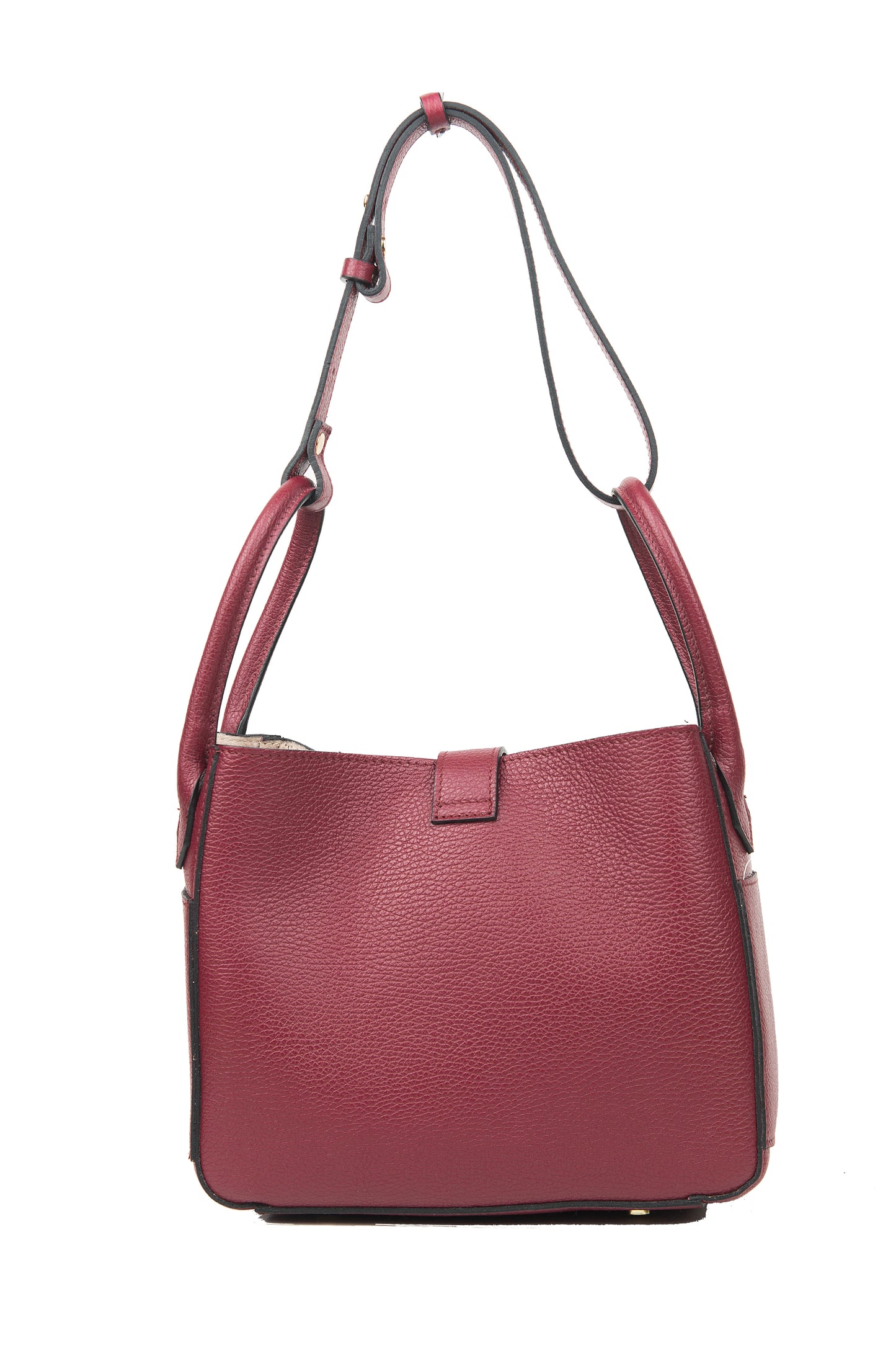 BORSA ZOE IN PELLE BORDEAUX