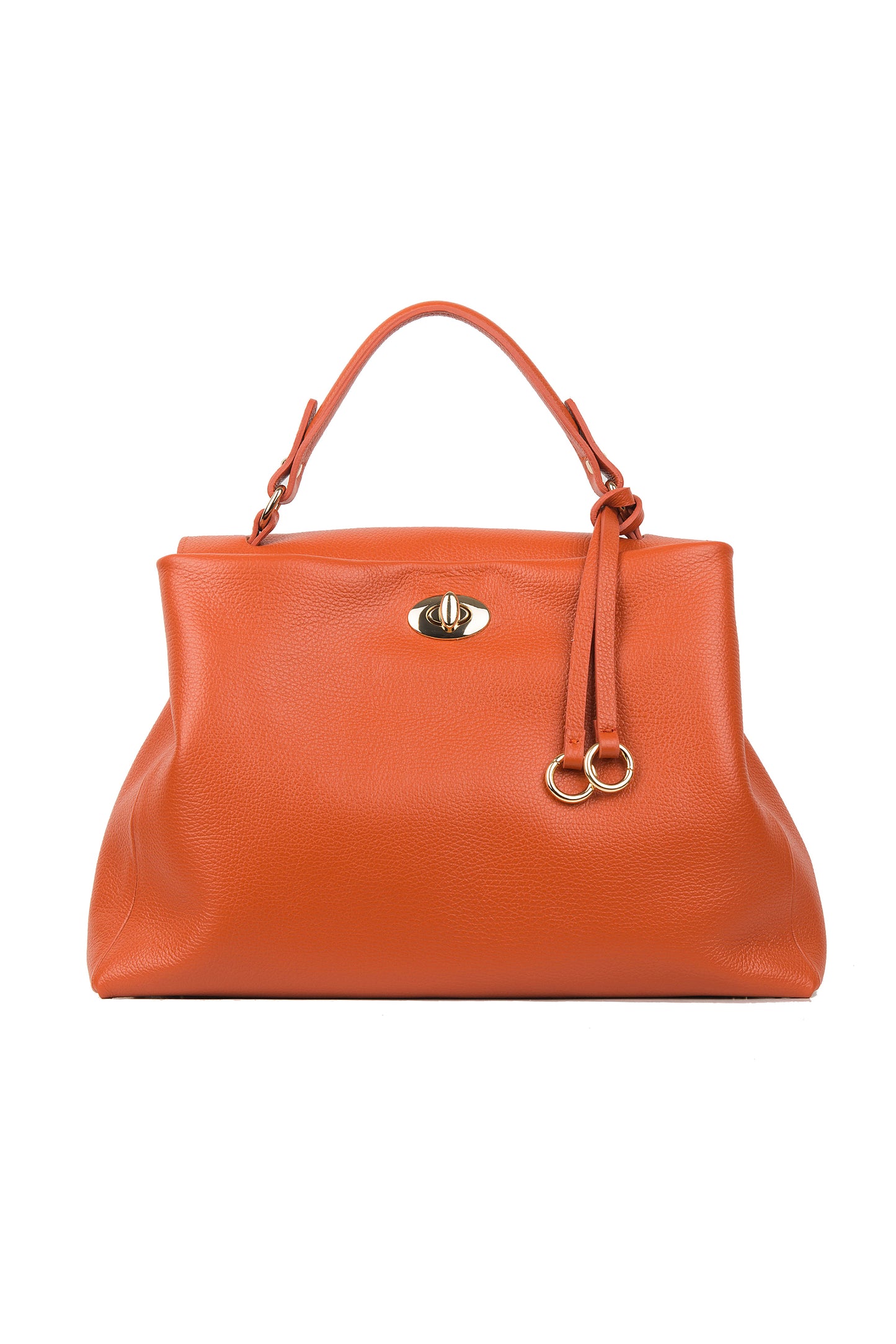 BORSA EMILY IN PELLE ARANCIONE