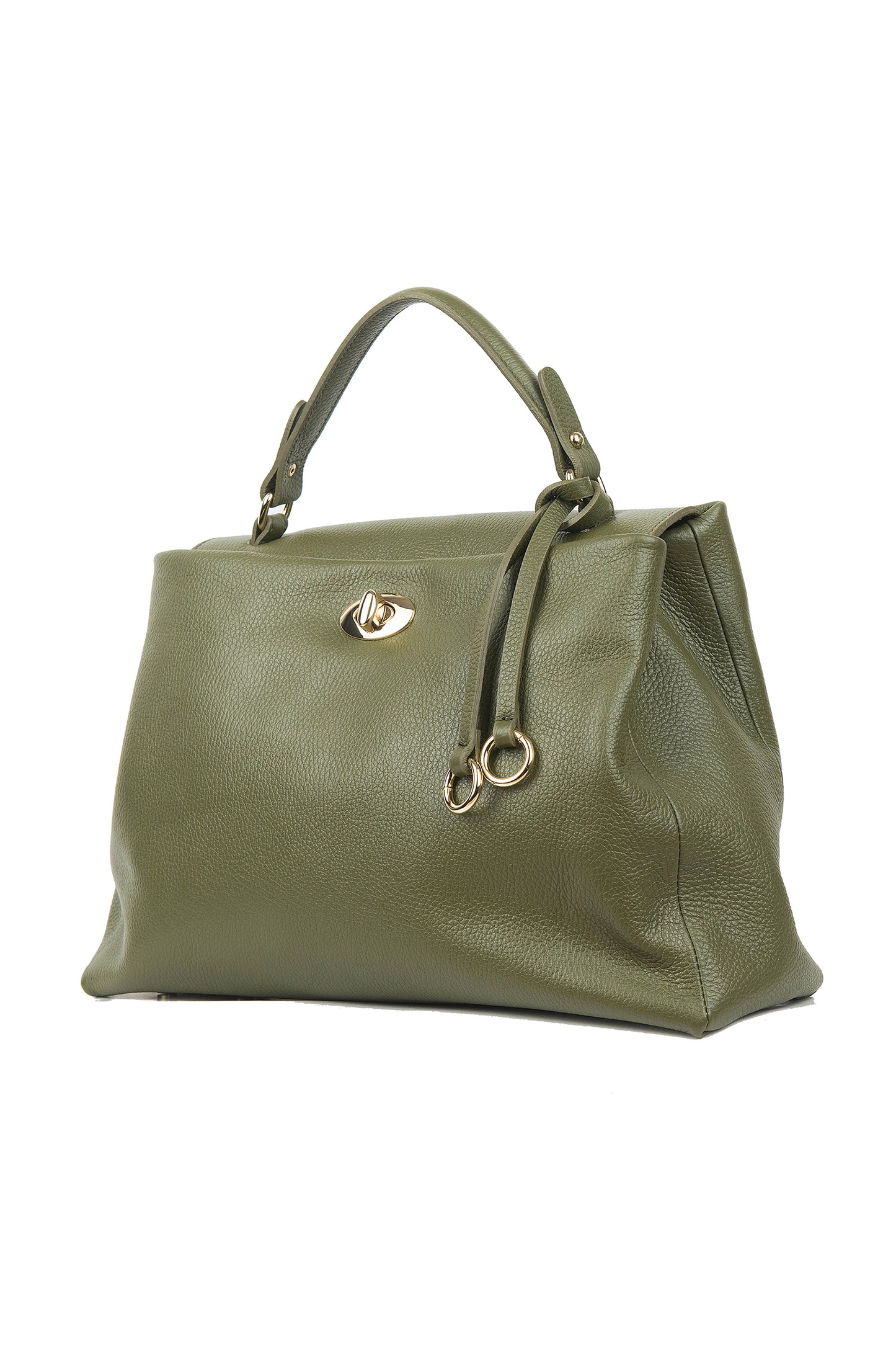 BORSA EMILY IN PELLE VERDE OLIVA