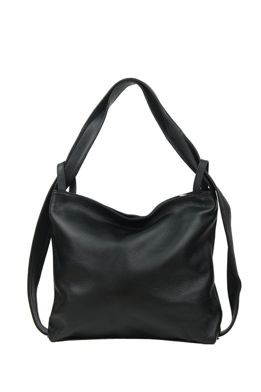 BORSA AMELIA IN PELLE NERA