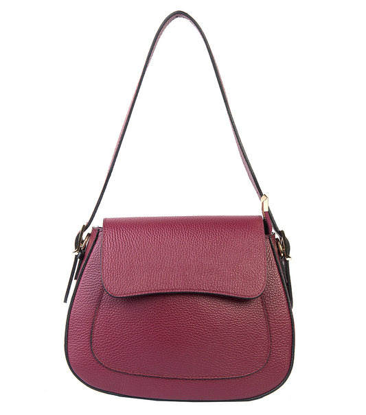 BORSA ELISA IN PELLE BORDEAUX