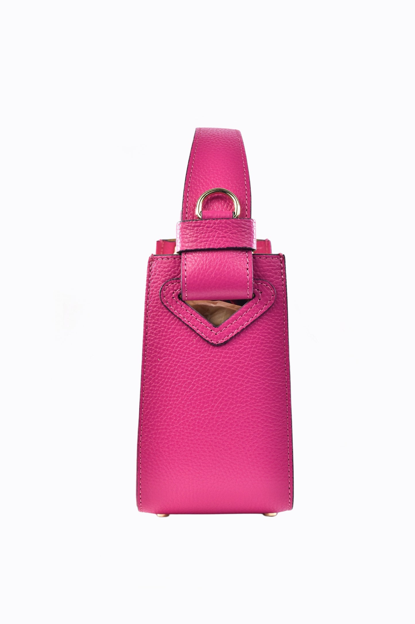 BORSA THEA IN PELLE E RAFFIA FUXIA