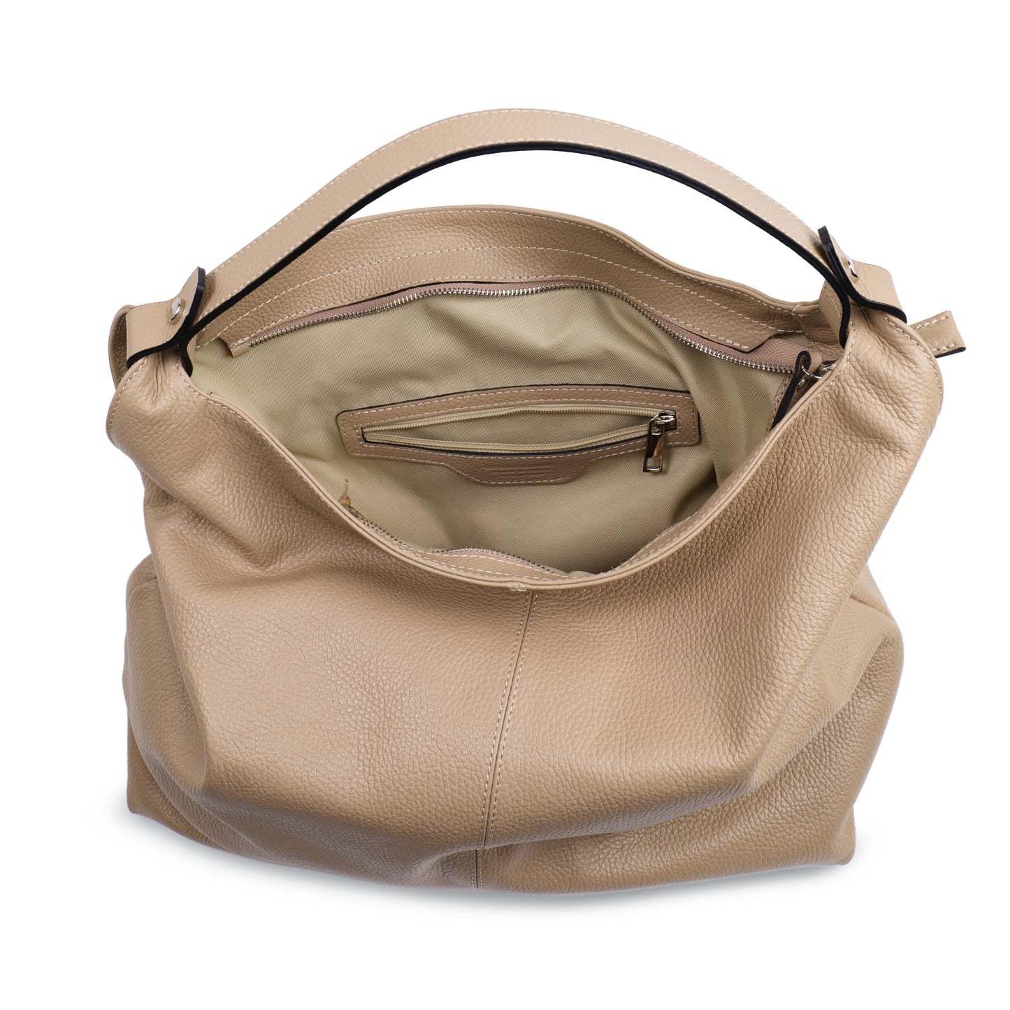 BORSA ATENA IN PELLE TAUPE