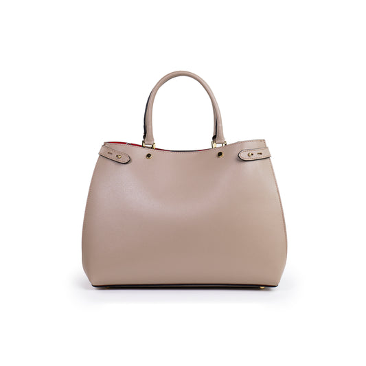 BORSA POLLY IN PELLE TAUPE