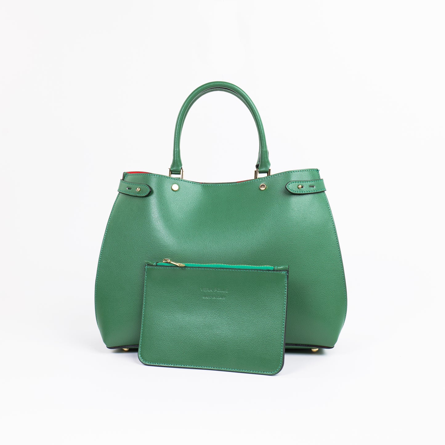 BORSA POLLY IN PELLE VERDE