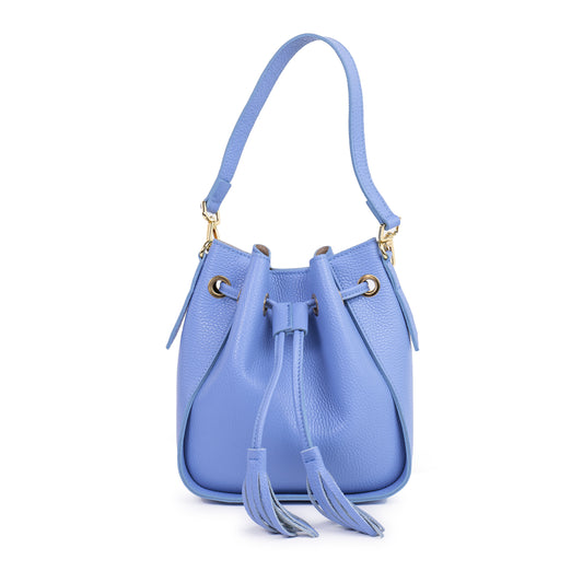 BORSA ROXENNE IN PELLE AZZURRO