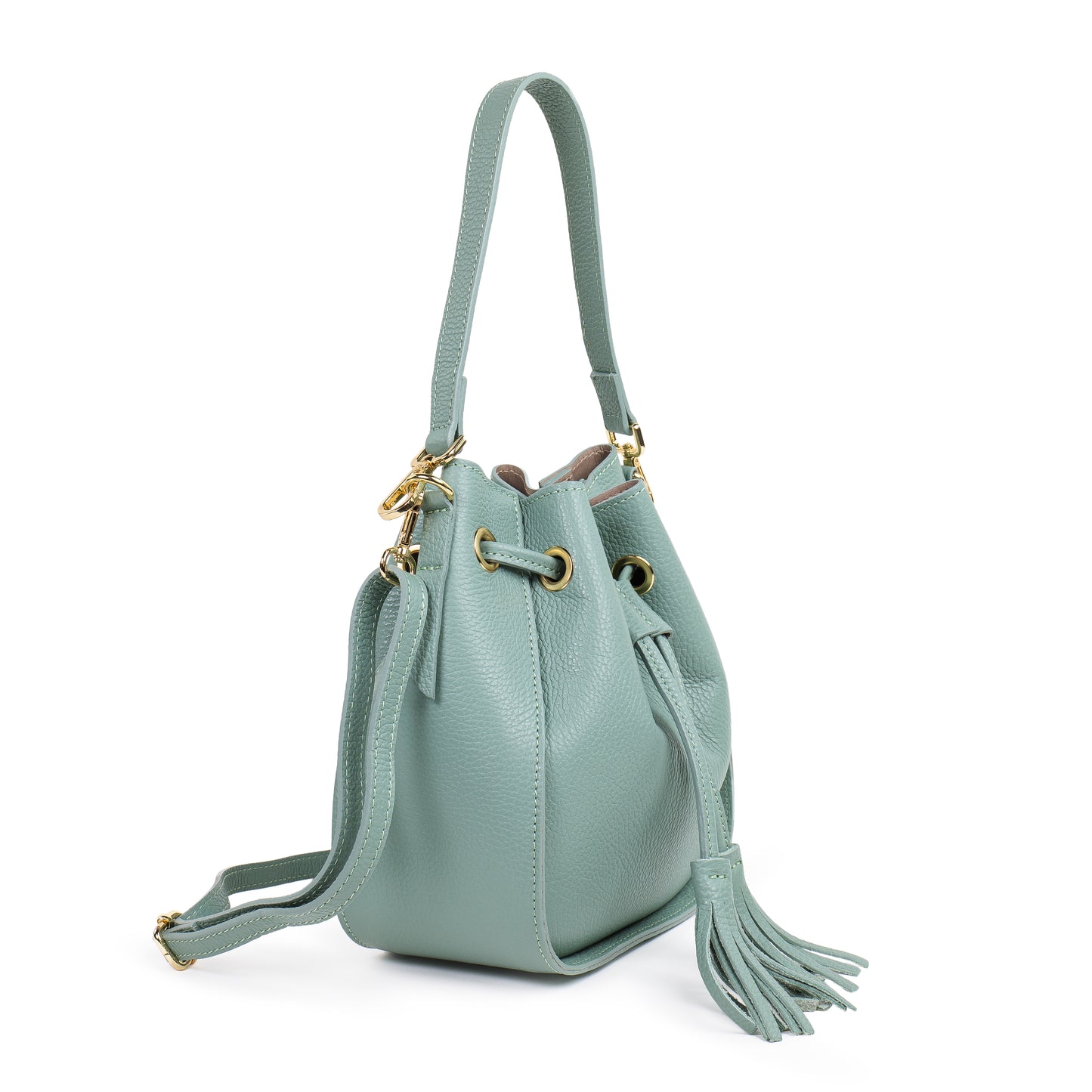 BORSA ROXENNE IN PELLE VERDE MENTA