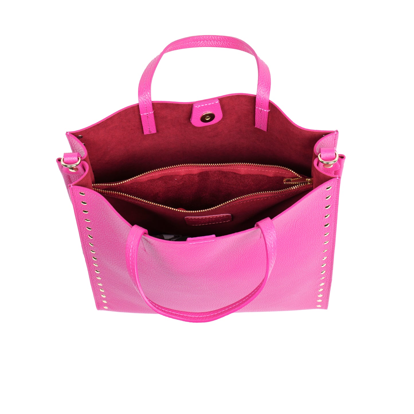 BORSA KALISTA IN PELLE FUCSIA