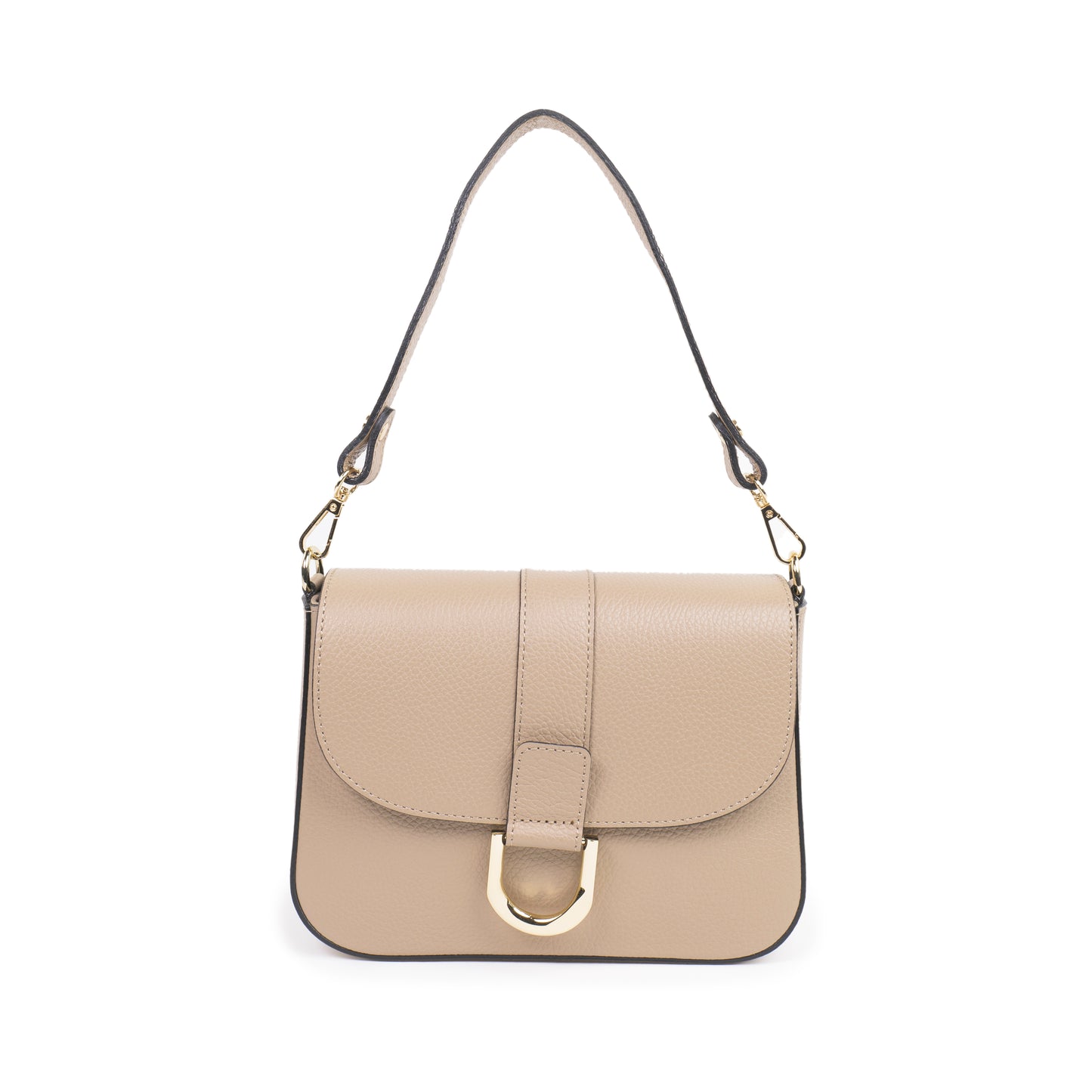 BORSA SCARLET IN PELLE TAUPE CHIARO