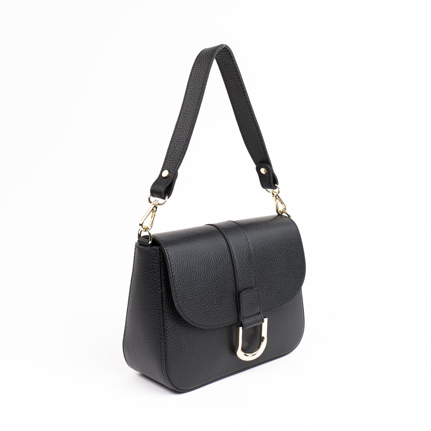 BORSA SCARLET IN PELLE NERA