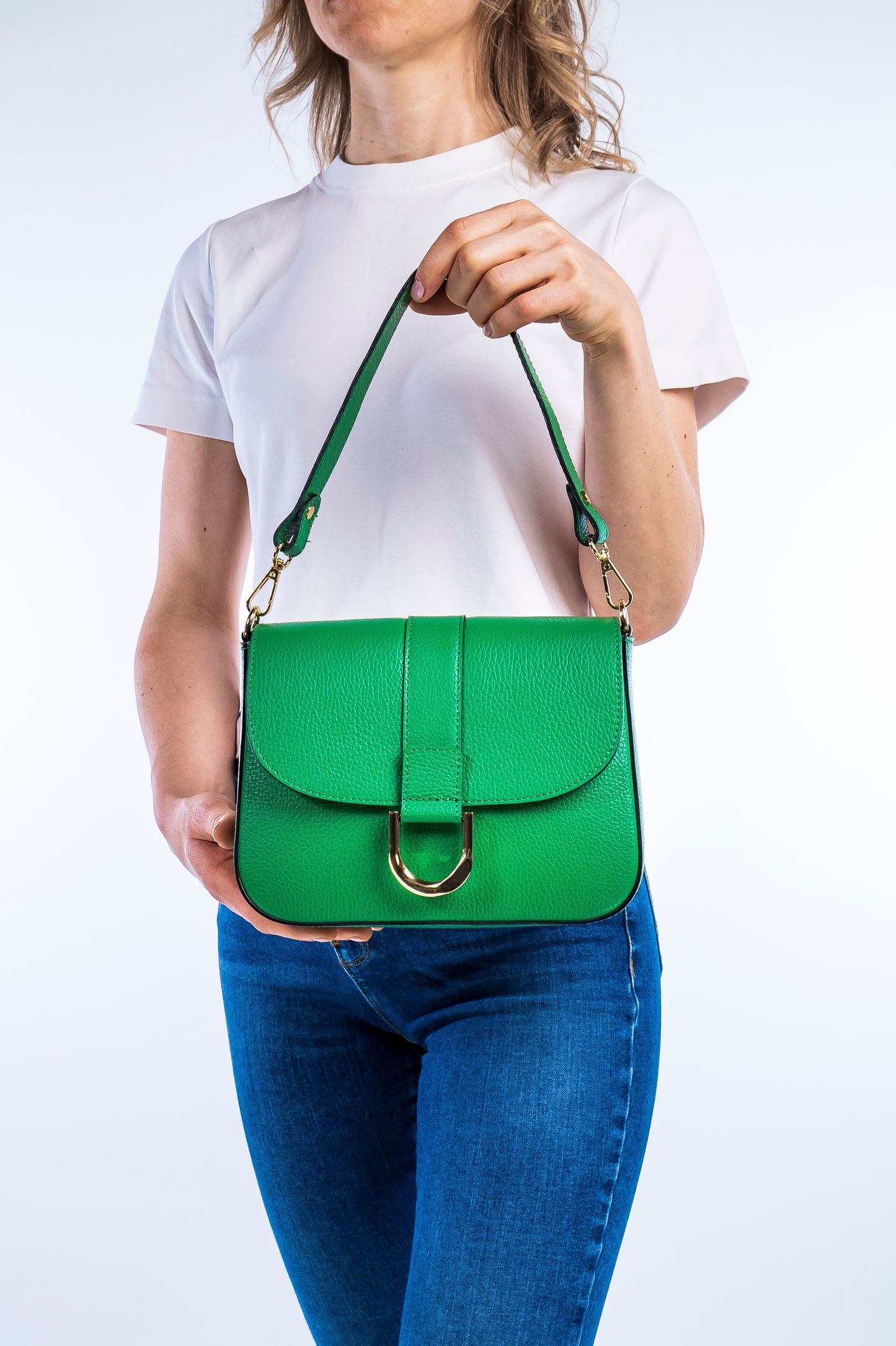 BORSA SCARLET IN PELLE VERDE