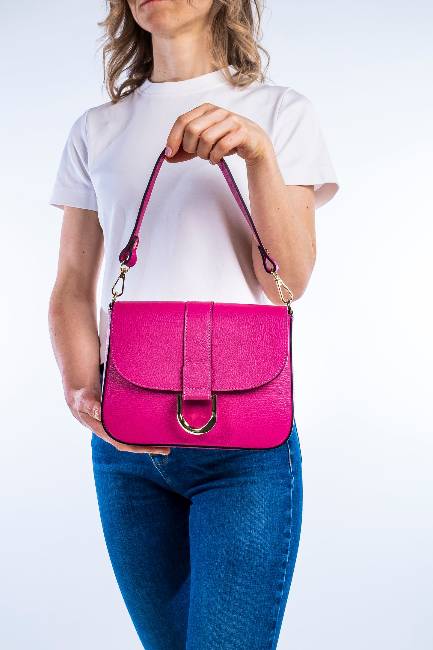 BORSA SCARLET IN PELLE FUCSIA