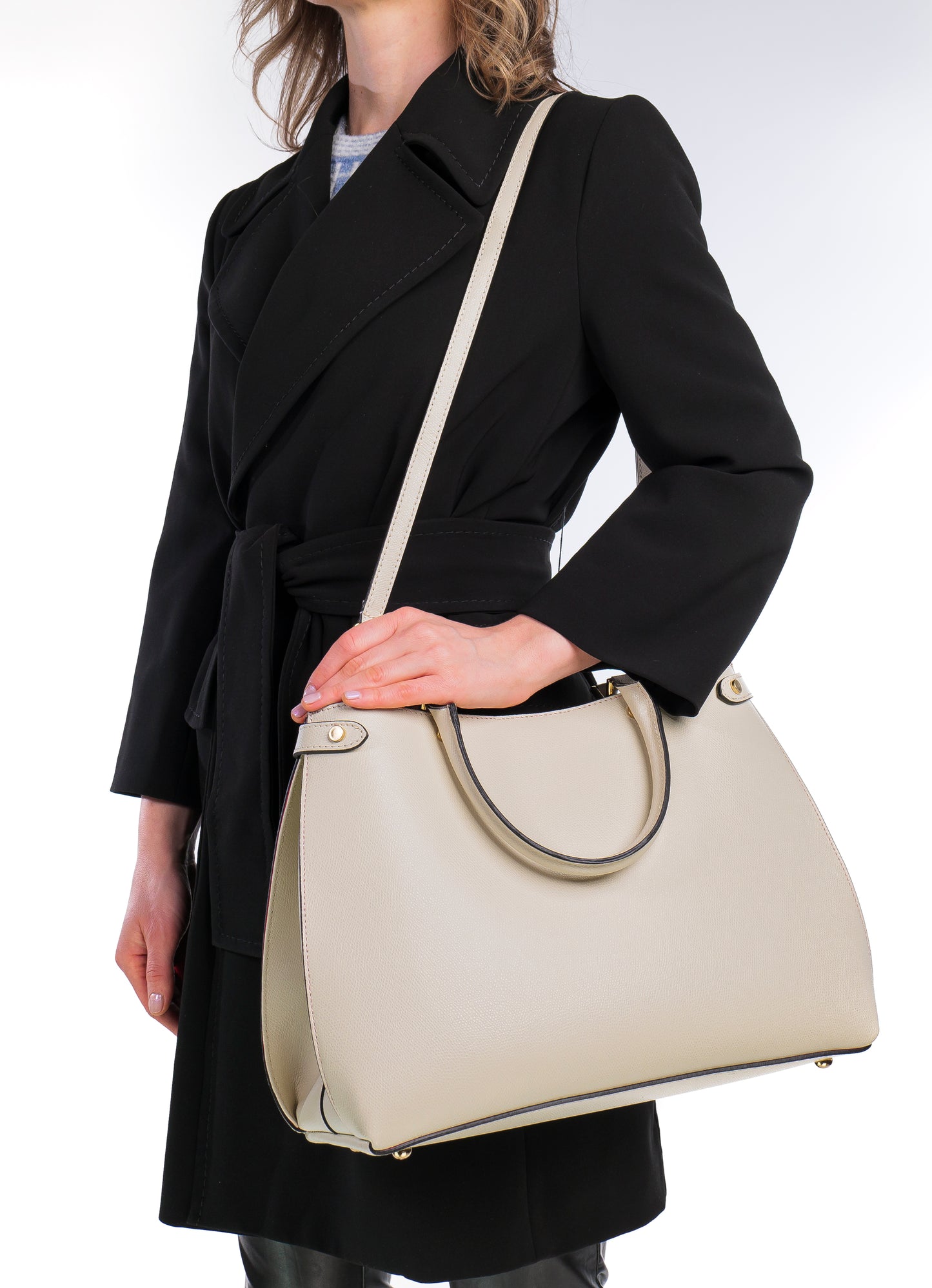 BORSA POLLY IN PELLE BEIGE