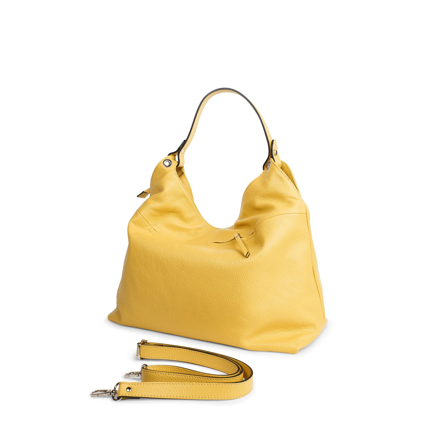 BORSA ATENA IN PELLE GIALLO