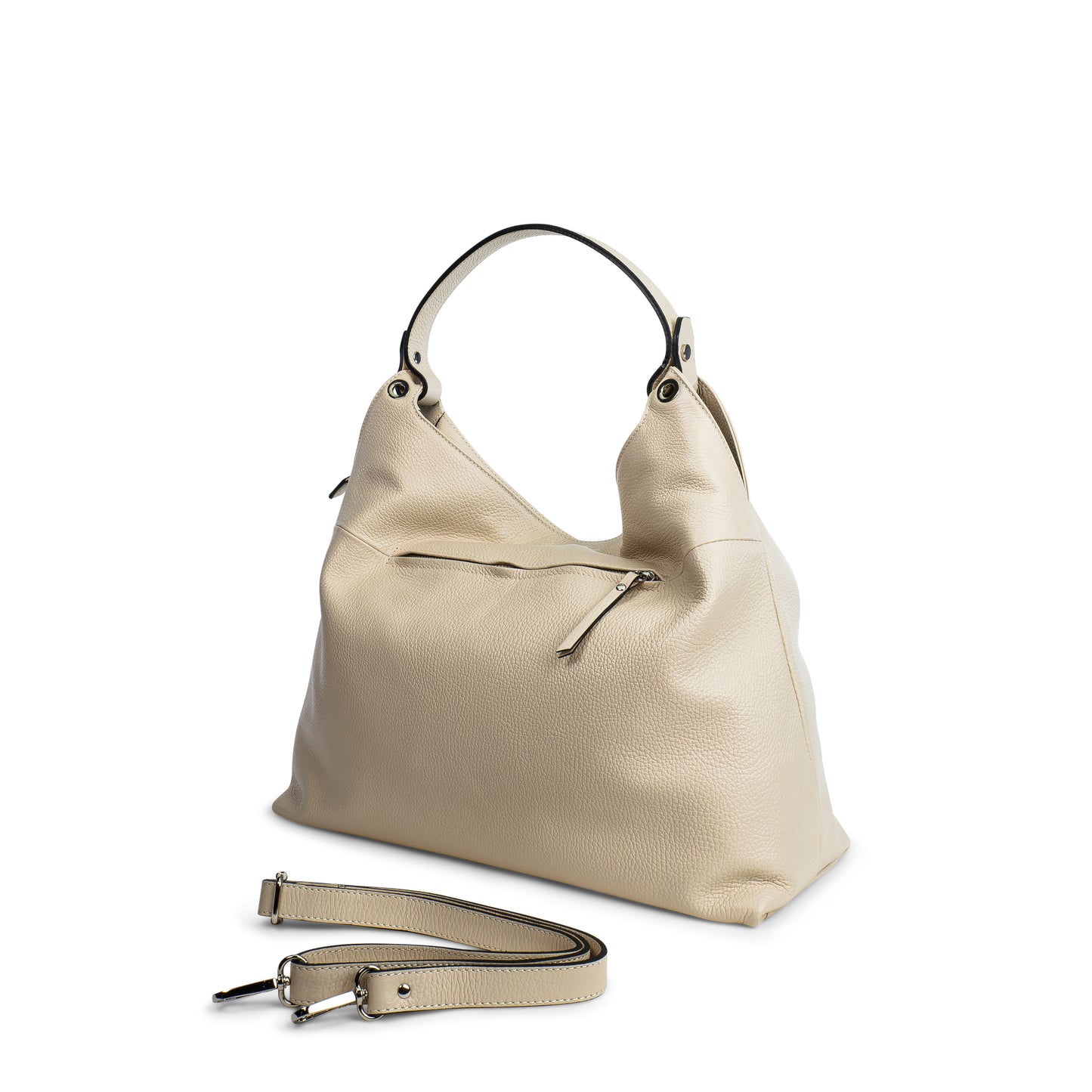 BORSA ATENA IN PELLE BEIGE