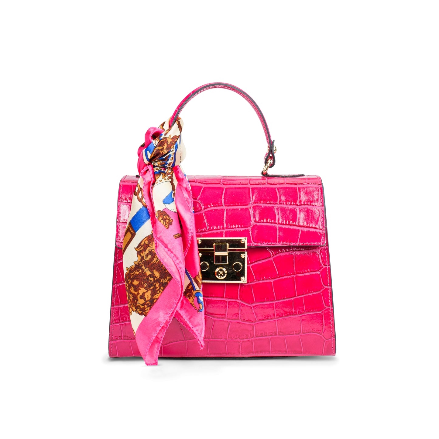 BORSA HAZEL IN PELLE COCCO FUXIA