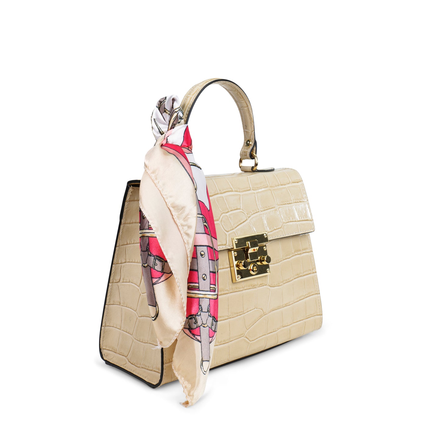 BORSA HAZEL IN PELLE COCCO BEIGE