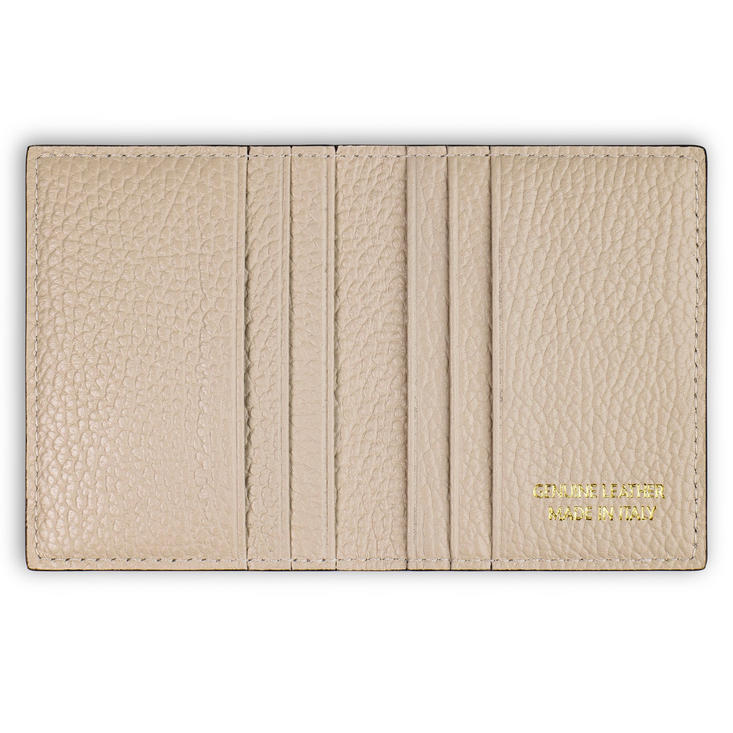 PORTACARTE HARPER IN VERA PELLE BEIGE