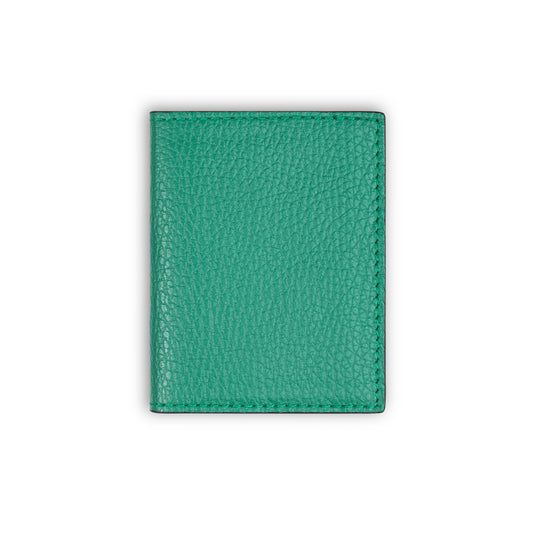 PORTACARTE HARPER IN VERA PELLE VERDE MENTA