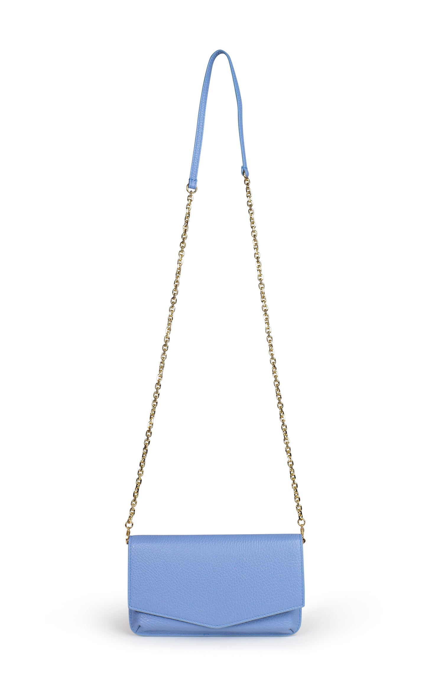 BORSA KYLIE IN VERA PELLE AZZURRO